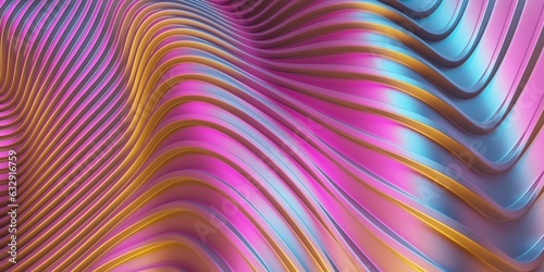Colorful waves texture. 3D abstract art