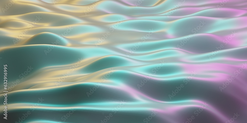 Obraz premium Colorful waves texture. 3D abstract art
