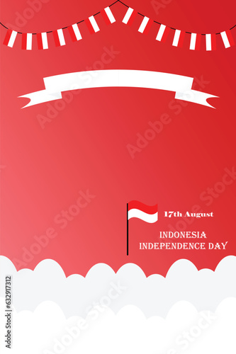 Indonesian independence day 17th August background