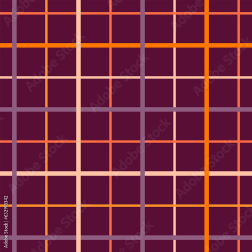Seamless pattern in a cage. Checkered autumn vector wallpaper