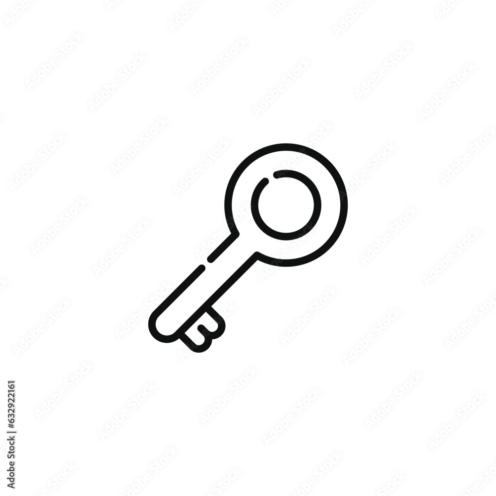 Key line icon isolated on white background Key line icon isolated on white background