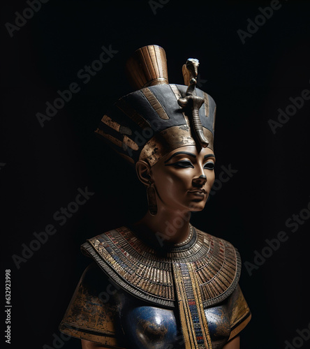 Sculpture of Cleopatre, Egypt. AI generative