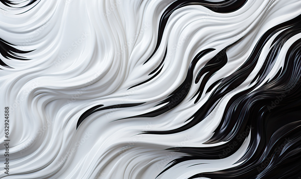 Abstract background, black and white twisty stripes. Abstract background, black and white twisty stripes.