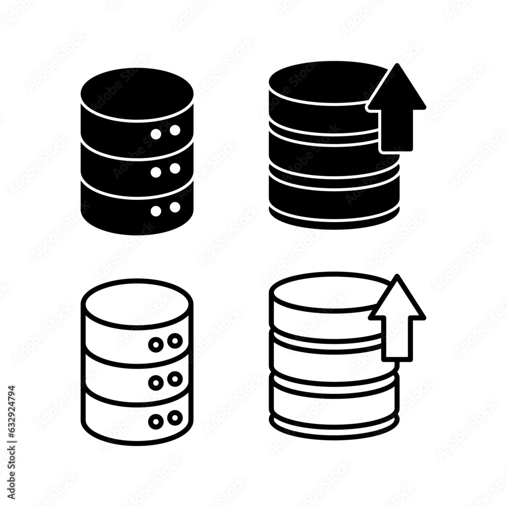 Database icon vector. server icon. storage Database icon vector. server icon. storage