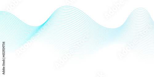 Abstract white and blue blend wave lines and technology digital background. Modern white and blue flowing wave lines and glowing moving lines. Futuristic technology and sound wave lines background.