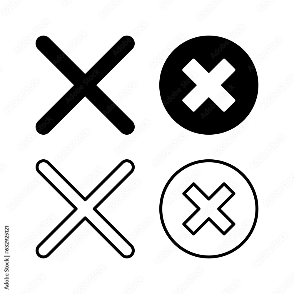 Obraz premium Close vector icon. Delete icon. remove, cancel, exit symbol.