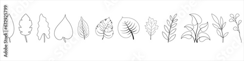 Leaves icon vector. Plants illustration sign collection. Trees symbol or logo.