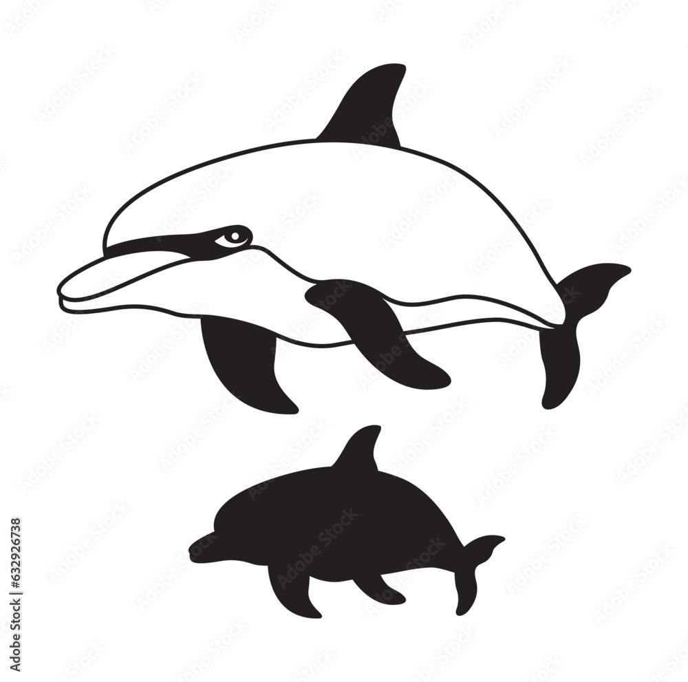 Obraz premium Dolphin Mandala Coloring Page Enchanting Dolphin Mandala: Unleash Your Creativity Through Coloring