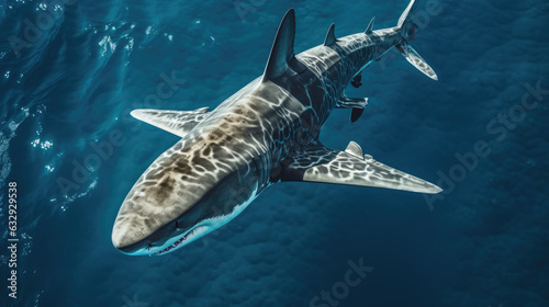 Billede på lærred Big shark in the ocean