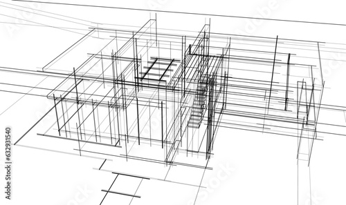 sketch of the house