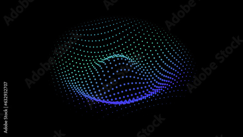 Abstract waveform net pulsating hole dots nodes banner resilience energy power big data technology explosion