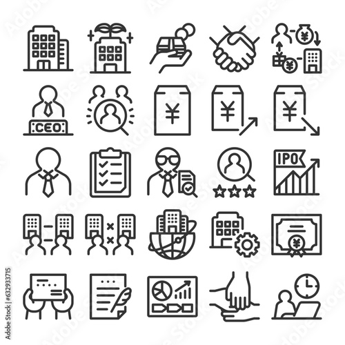 会社経営 アイコン セット