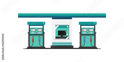 Gas station fuel on isolated background, Vector illustration.