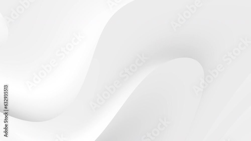 Bright white grey curve wave abstract corporate motion background. Seamless looping animation