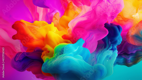 Rainbow colors swirling together in a vibrant display