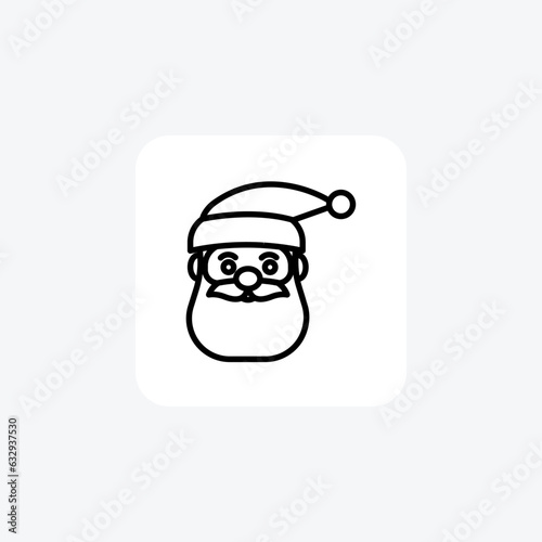 Embracing the Magic of Santa in Icons Line Icon