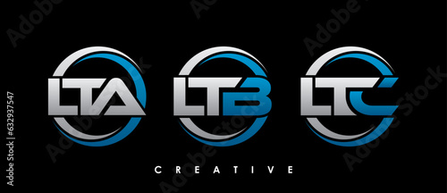 LTA, LTB, LTC Letter Initial Logo Design Template Vector Illustration photo