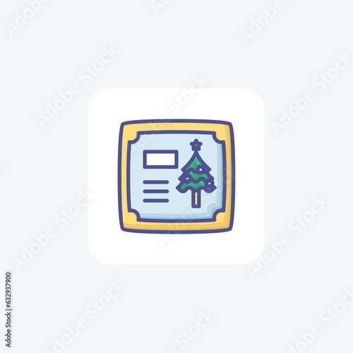 Celestial Season's Greetings icon Color Outline Icon