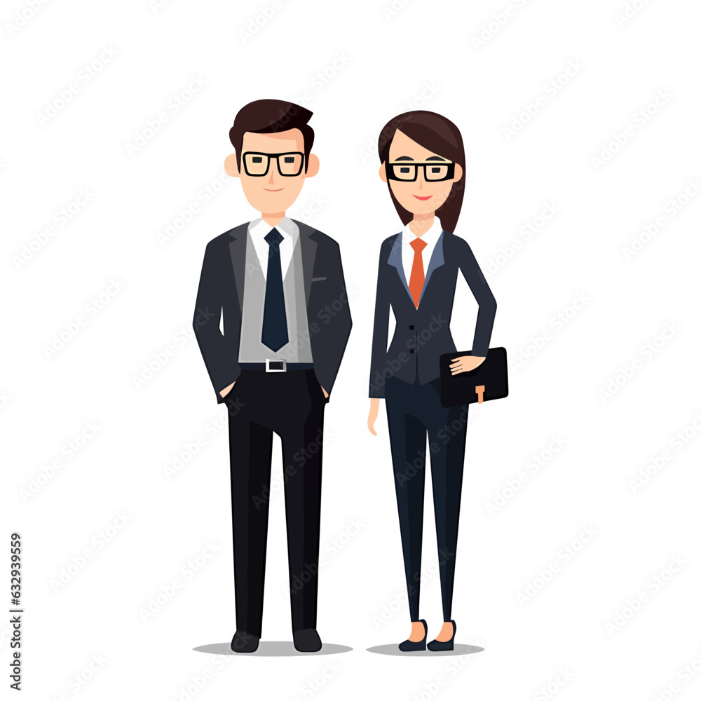 Business partners. Businessman and businesswoman. Teamwork concept. Business partners. Businessman and businesswoman. Teamwork concept.