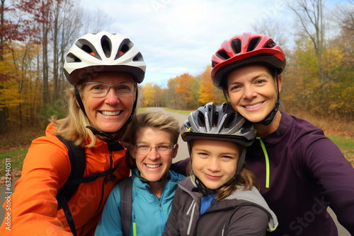 Biking along scenic trails, wind in your hair, family weekend, love Generative AI