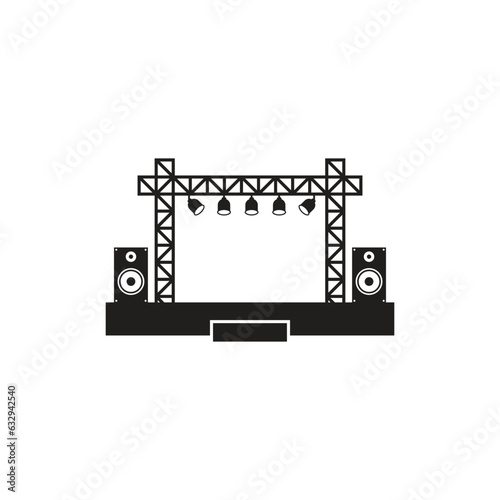 concert stage icon vector
