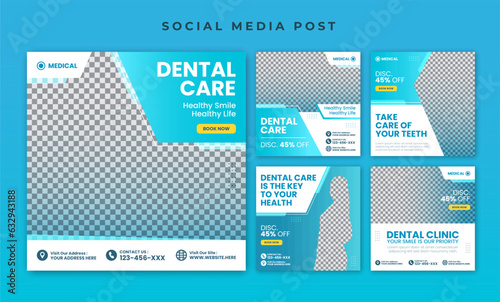 Dental care social media post template