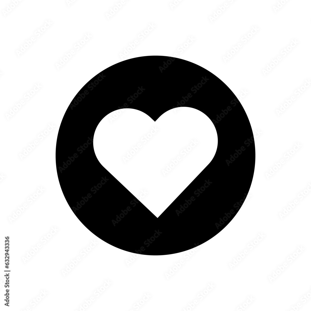 Heart icon in circle. Vector illustration. EPS 10. Heart icon in circle. Vector illustration. EPS 10.