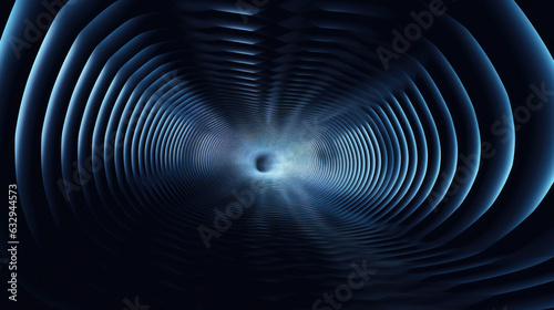 Tunnel abstract technology background. Created with Generative AI technology.