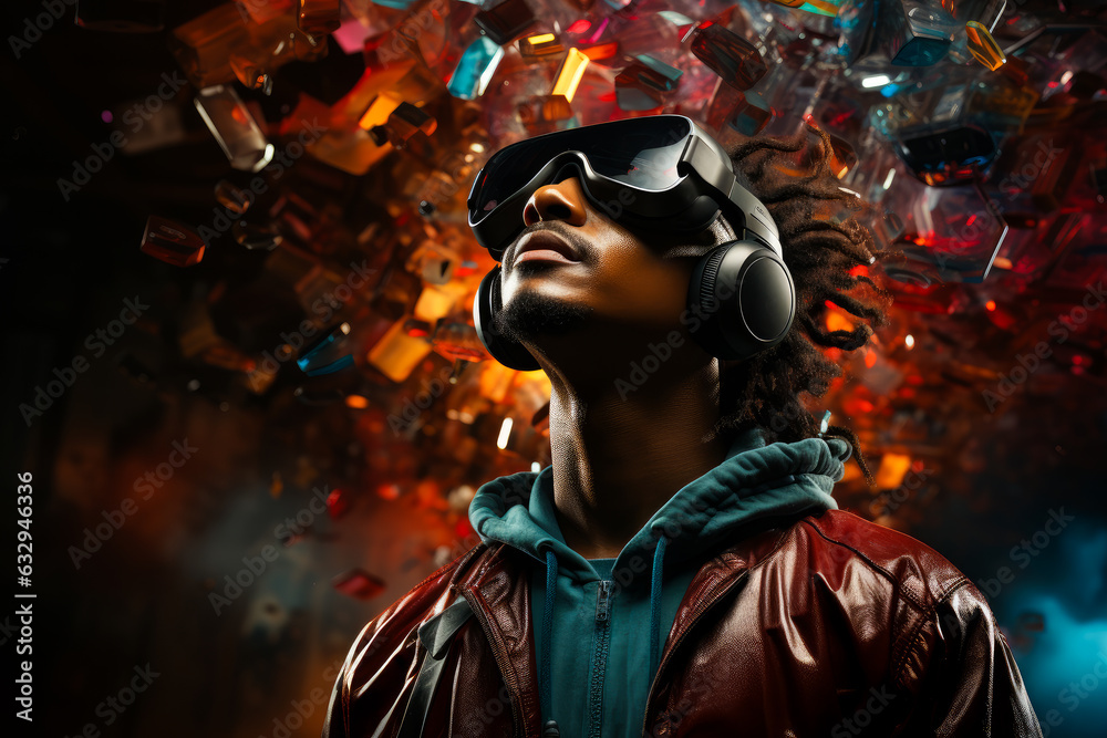 Virtual reality gaming with eyeglasses. VR goggles digital innovation. Virtual reality gaming with eyeglasses. VR goggles digital innovation.