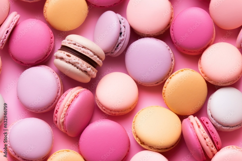 French macarons background French macarons background