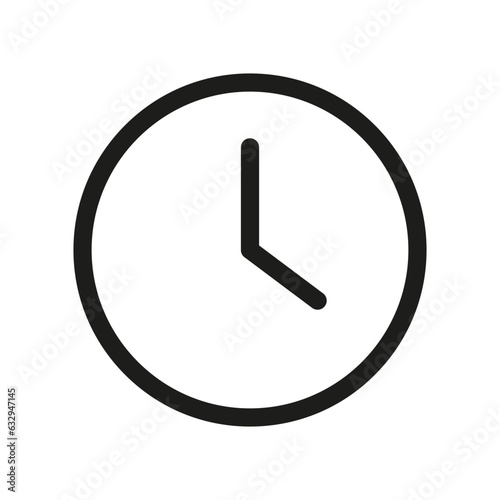 Clock icon logo. Vector illustration. EPS 10.