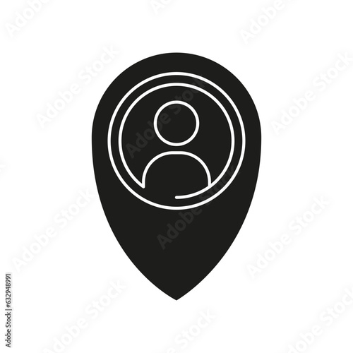Free Download Map marker silhouette of a person. Vector illustration. EPS 10. - GFXLoad