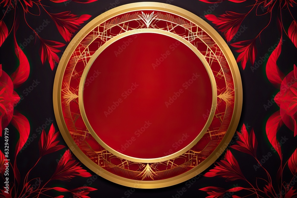 Red and gold elegant abstract Christmas background, generative ai Red and gold elegant abstract Christmas background, generative ai