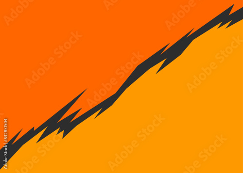Two side background separated with spike line pattern