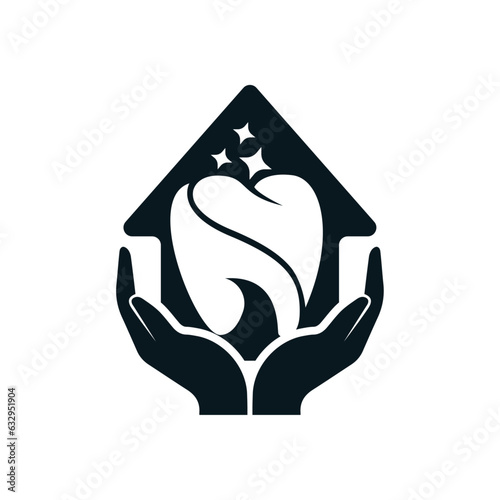 Dental care services logo and icon design vector. Very professional modern and eye-catching design.