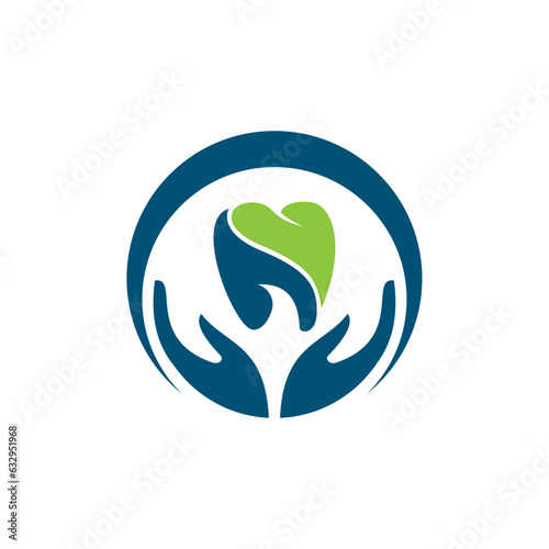 Dental care services logo and icon design vector. Very professional modern and eye-catching design.