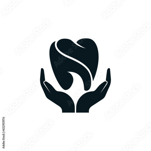 Dental care services logo and icon design vector. Very professional modern and eye-catching design.
