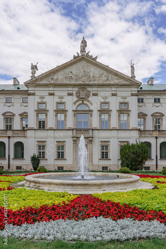 The Krasiński Palace In Warsaw Poland in summer