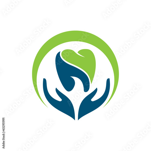 Dental care services logo and icon design vector. Very professional modern and eye-catching design.
