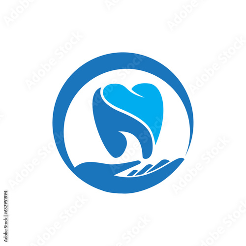 Dental care services logo and icon design vector. Very professional modern and eye-catching design.