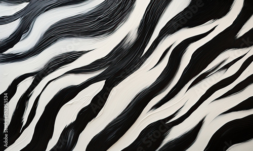 Abstract background, black and white stripes of Zebra. photo