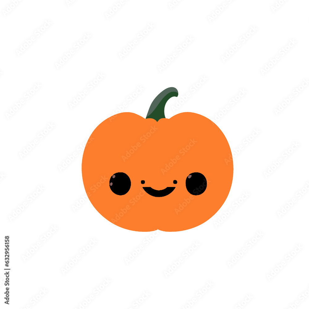 Cute kawaii pumpkin character vector Illustration isolated on a white background. Cute kawaii pumpkin character vector Illustration isolated on a white background.