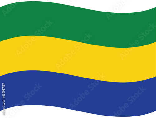 Gabon flag wave. Gabon flag. Flag of Gabon