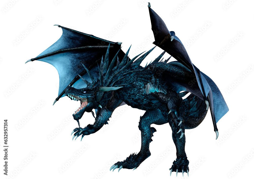 3D Rendering Fairy Tale Dragon on White 3D Rendering Fairy Tale Dragon on White