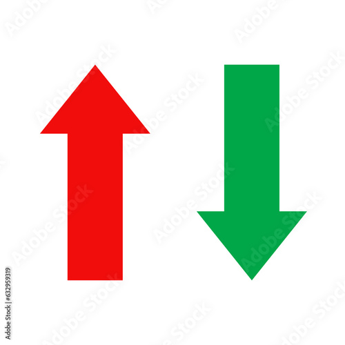 red and green arrows