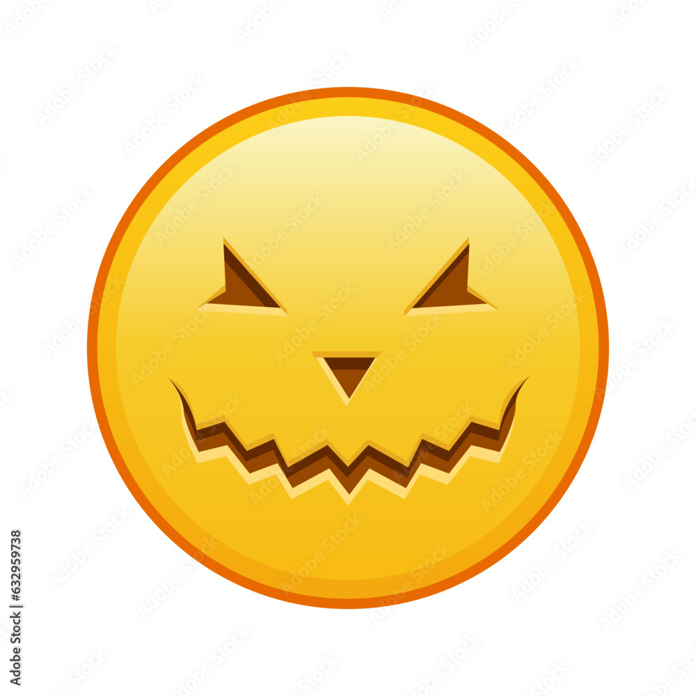 Scary halloween face Large size of yellow emoji smile Scary halloween face Large size of yellow emoji smile
