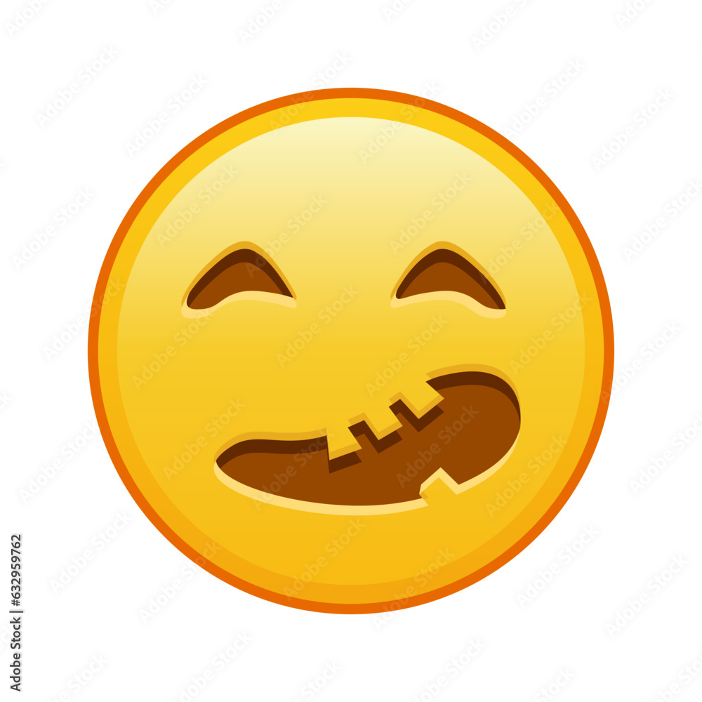 Scary halloween face Large size of yellow emoji smile Scary halloween face Large size of yellow emoji smile
