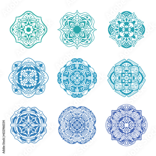 Hand-Drawn Mandala Illustration Set – Zen and Meditation Art