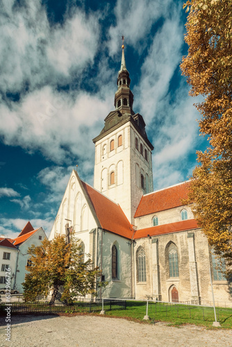 Tallinn old town with St. Nicholas' Church and Museum, Tallinn, Estonia