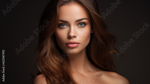 Portrait of a sensual brunette woman